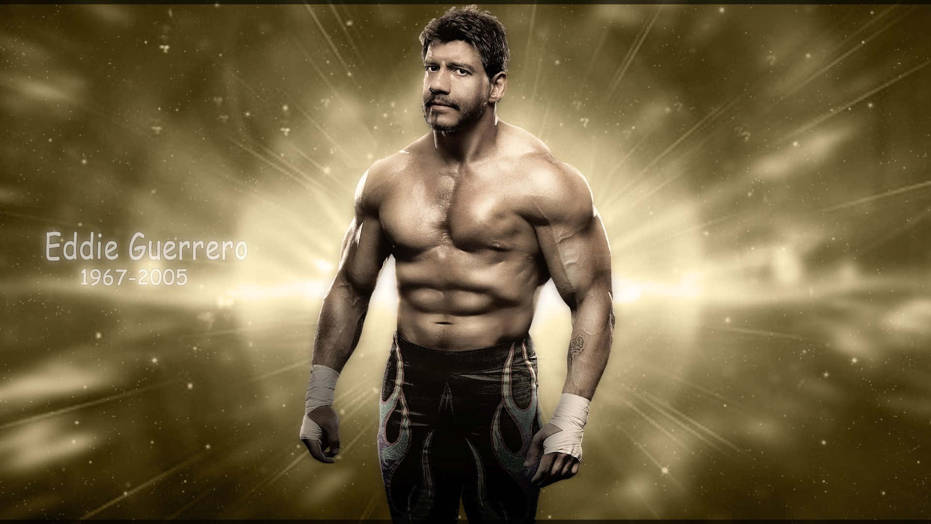 Eddie Guerrero Glowing Graphic Art Background