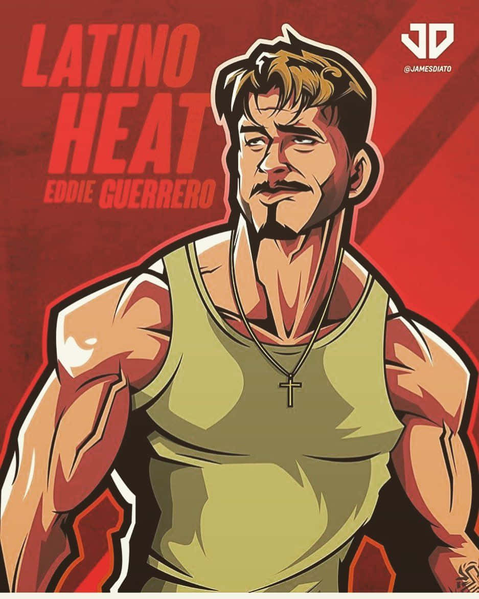 Eddie Guerrero Latino Heat Drawing Fanart Background
