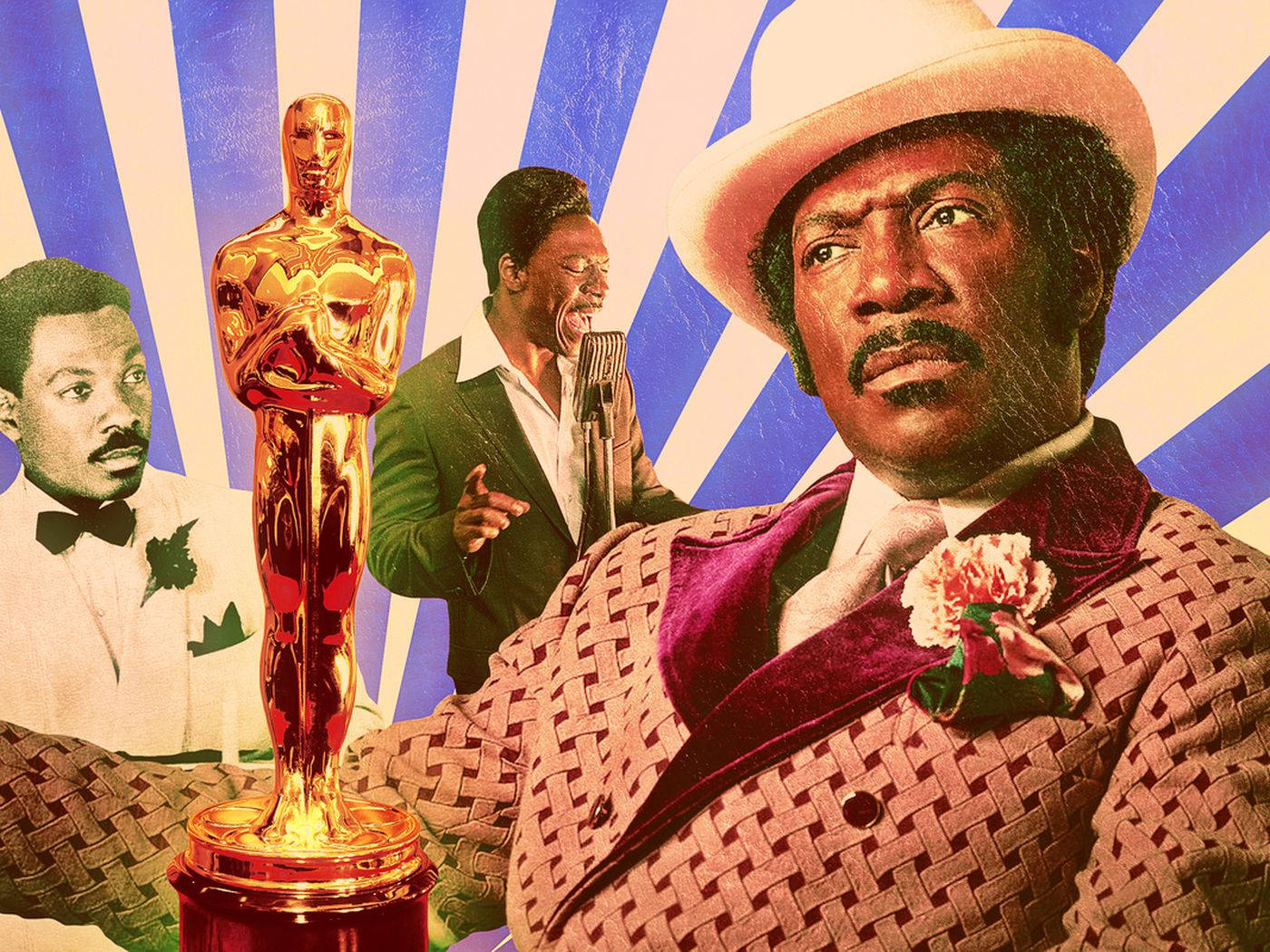 Eddie Murphy Oscars Collage Background