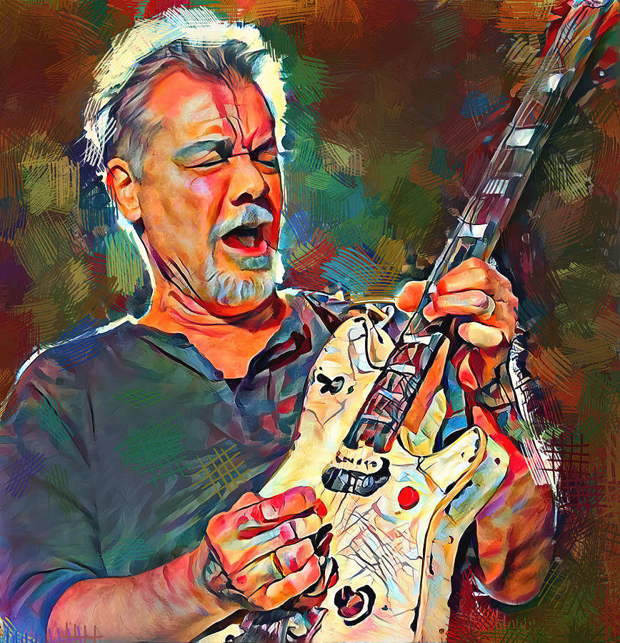 Eddie Van Halen Creative Artwork Background