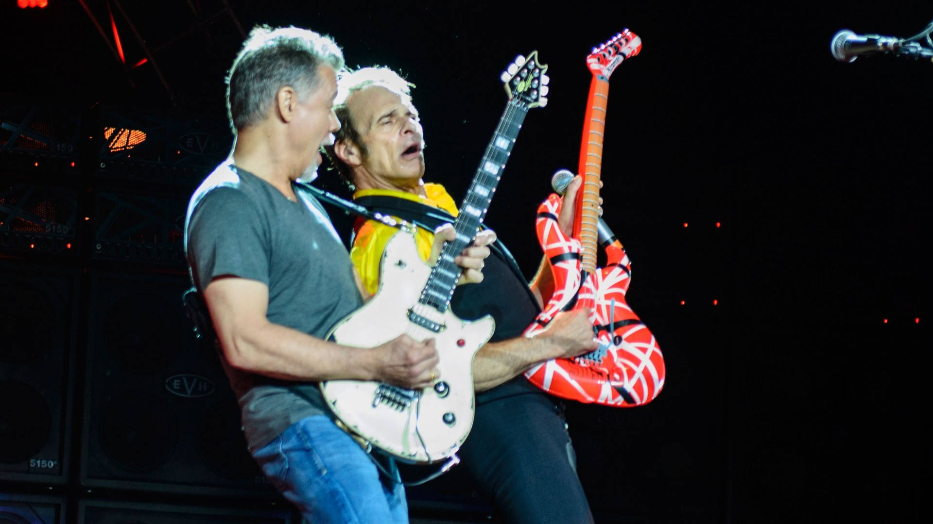 Eddie Van Halen David Lee Roth Guitar Background