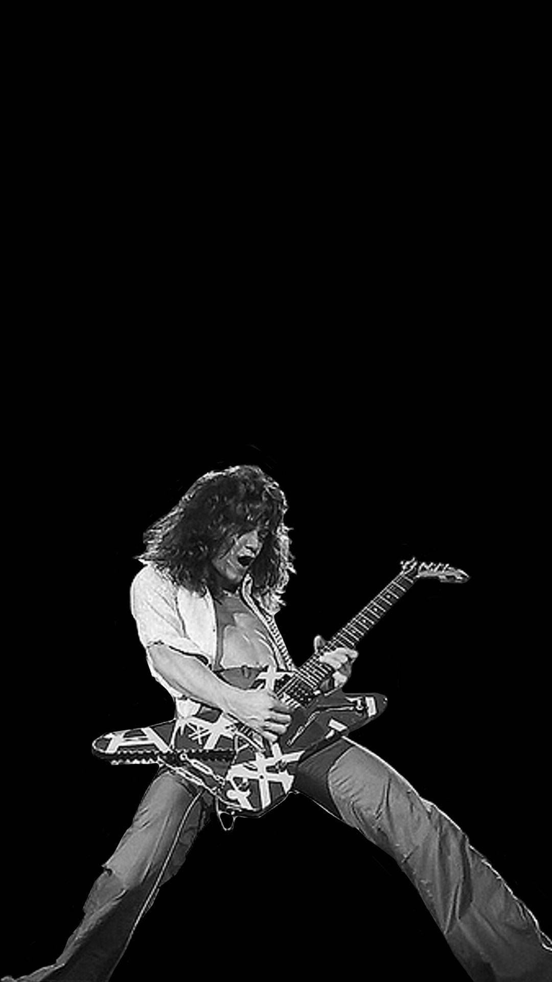 Eddie Van Halen Vintage Portrait Background