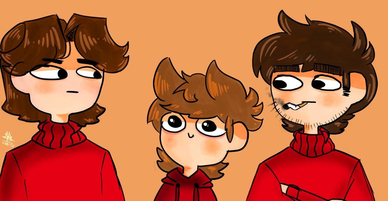 Eddsworld Casts On Red Hoody Background