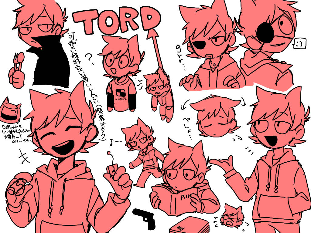 Eddsworld Character Tord Red-themed Background