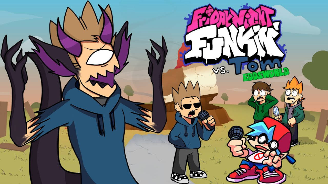 Eddsworld Tom Character From Friday Night Funkin Game Background