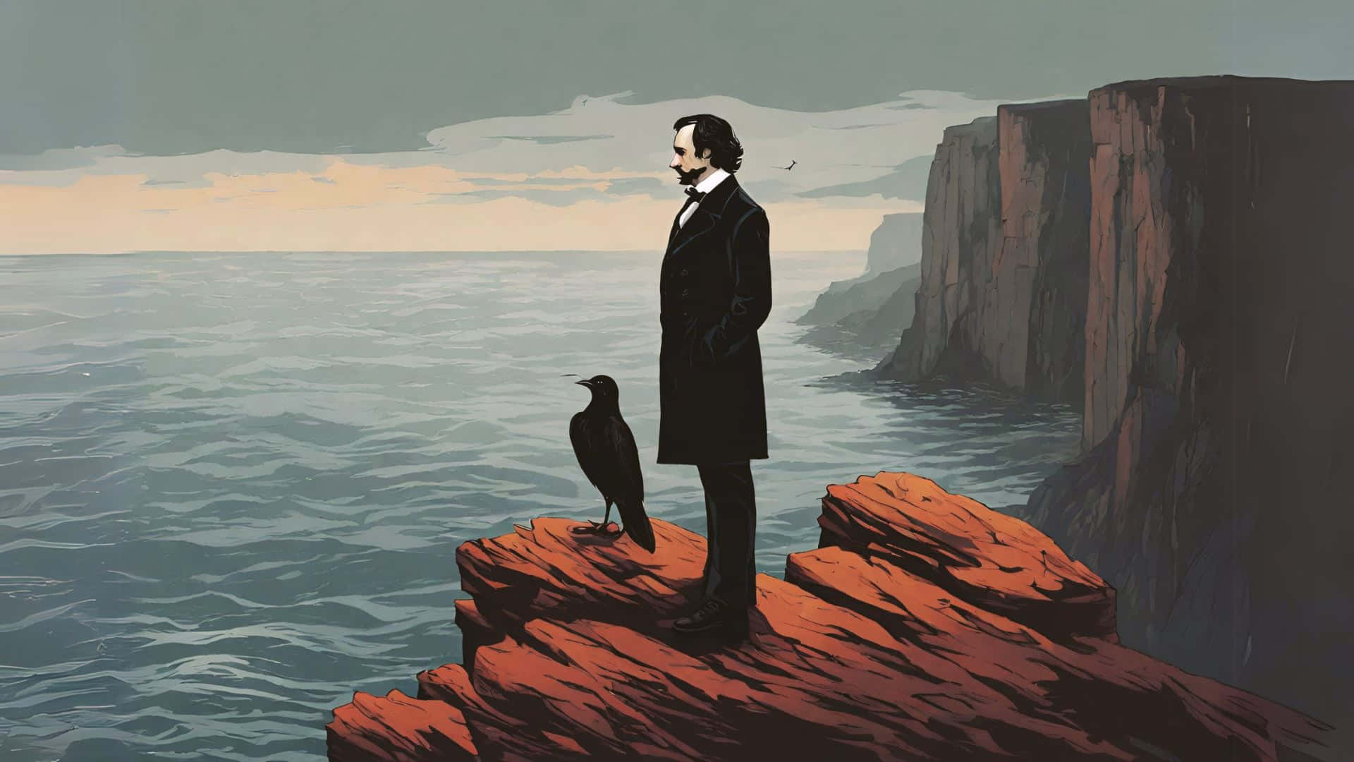 Edgar Allan Poe Cliffside Meditation