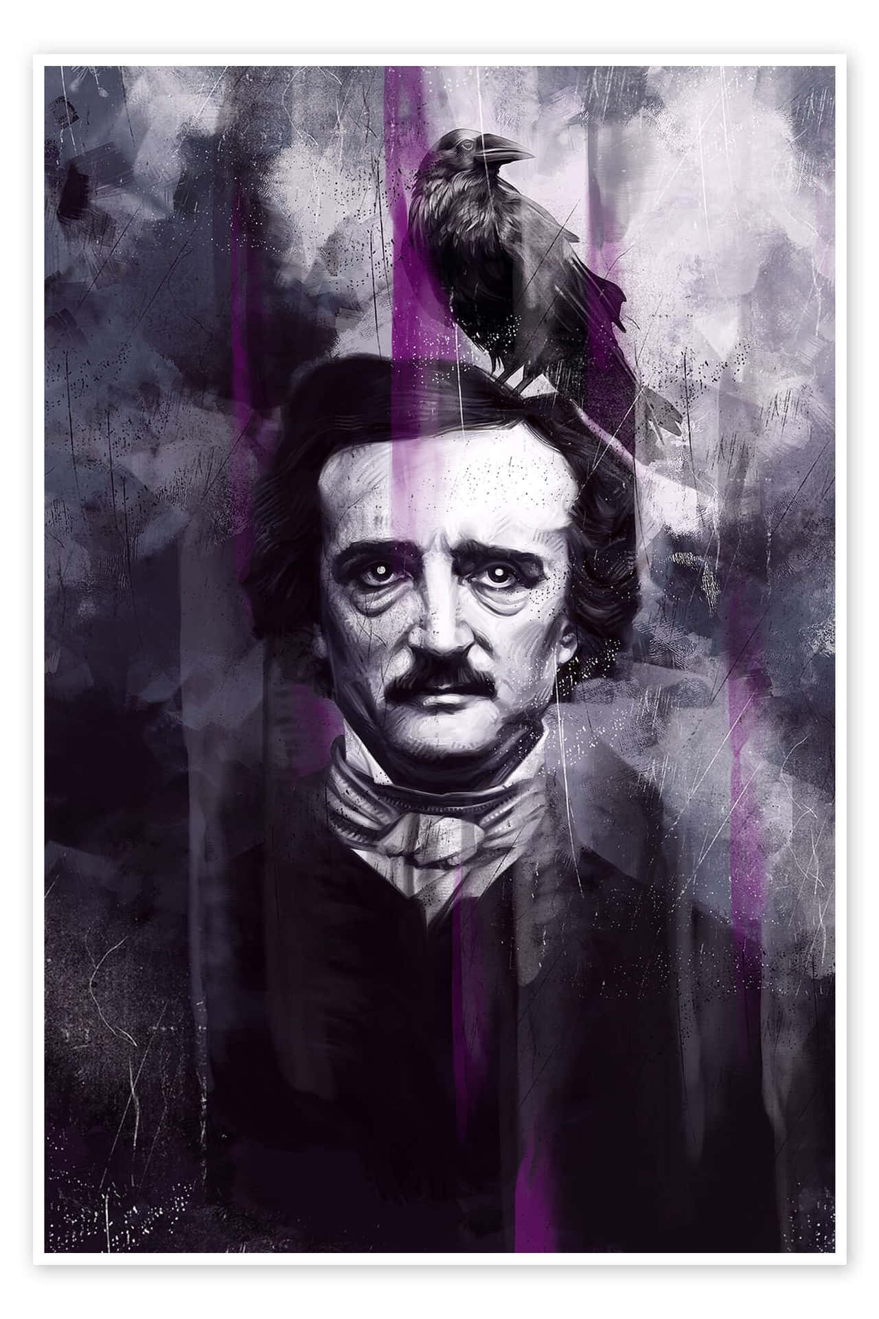 Edgar Allan Poe Raven Artwork Background