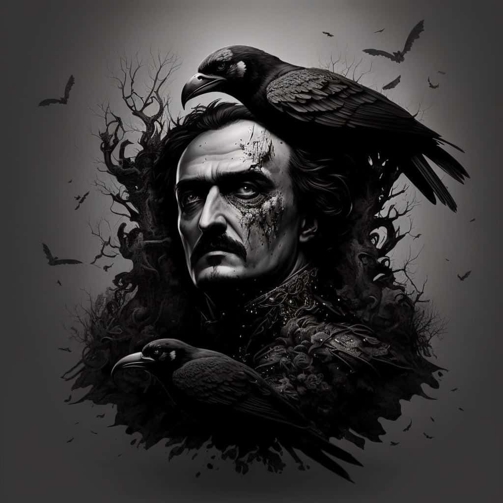 Edgar Allan Poe Ravens Gothic Artwork