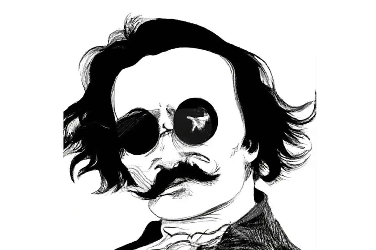 Edgar Allan Poe Stylized Illustration Background
