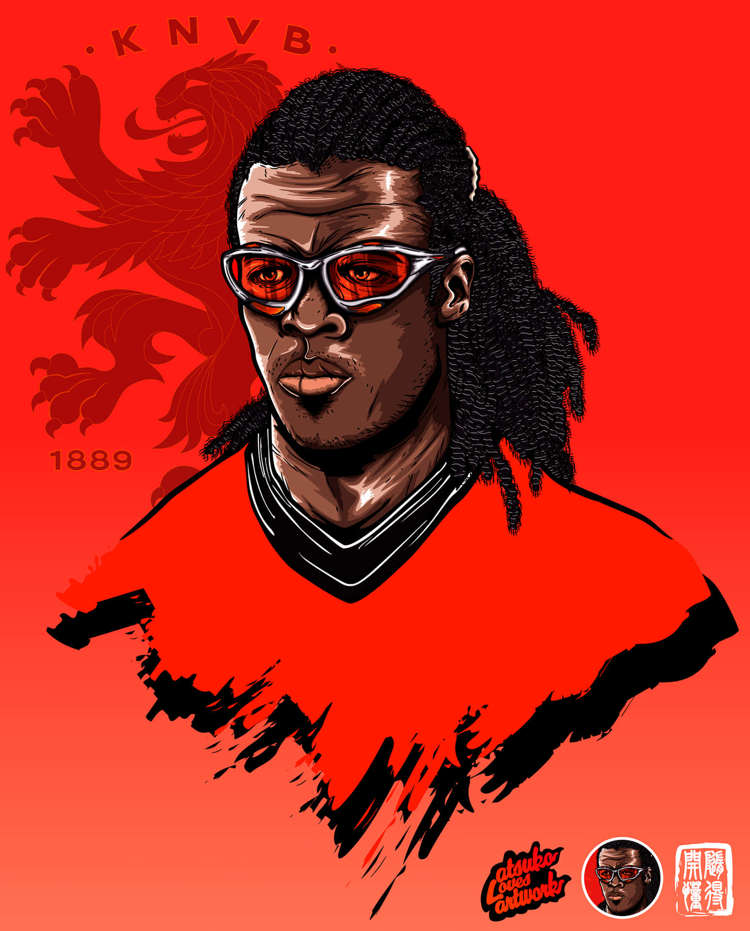 Edgar Davids Digital Painting Background