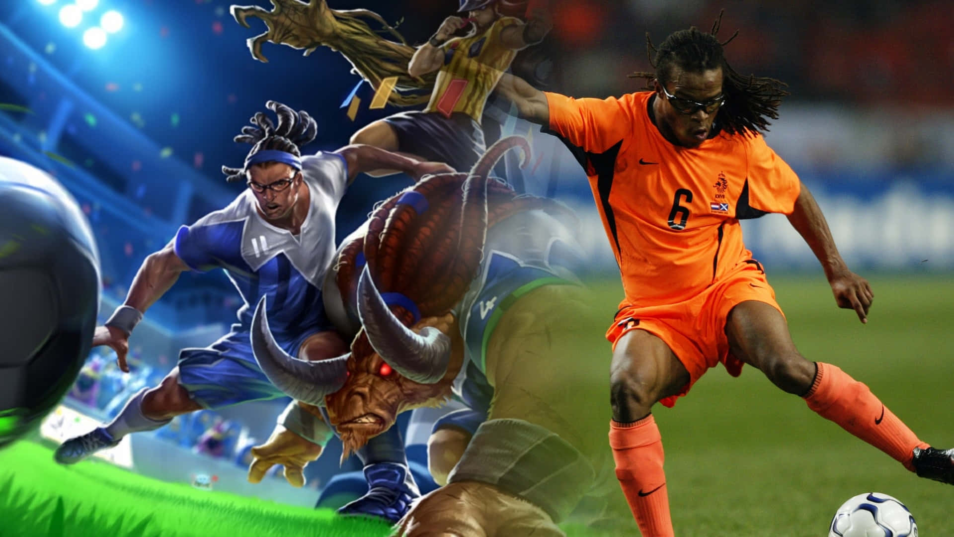 Edgar Davids Vector Design Background