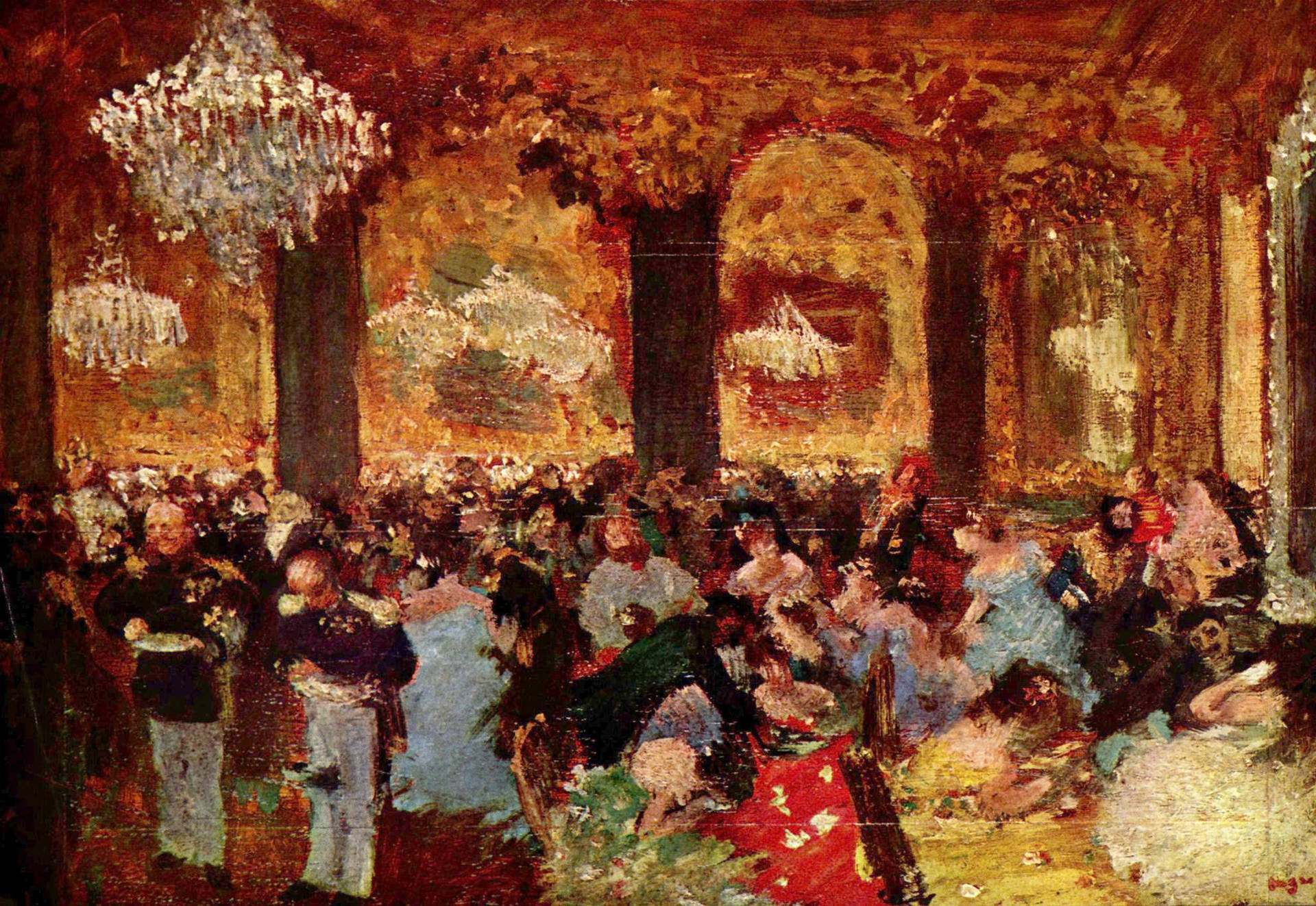 Edgar Degas Dinner At The Ball