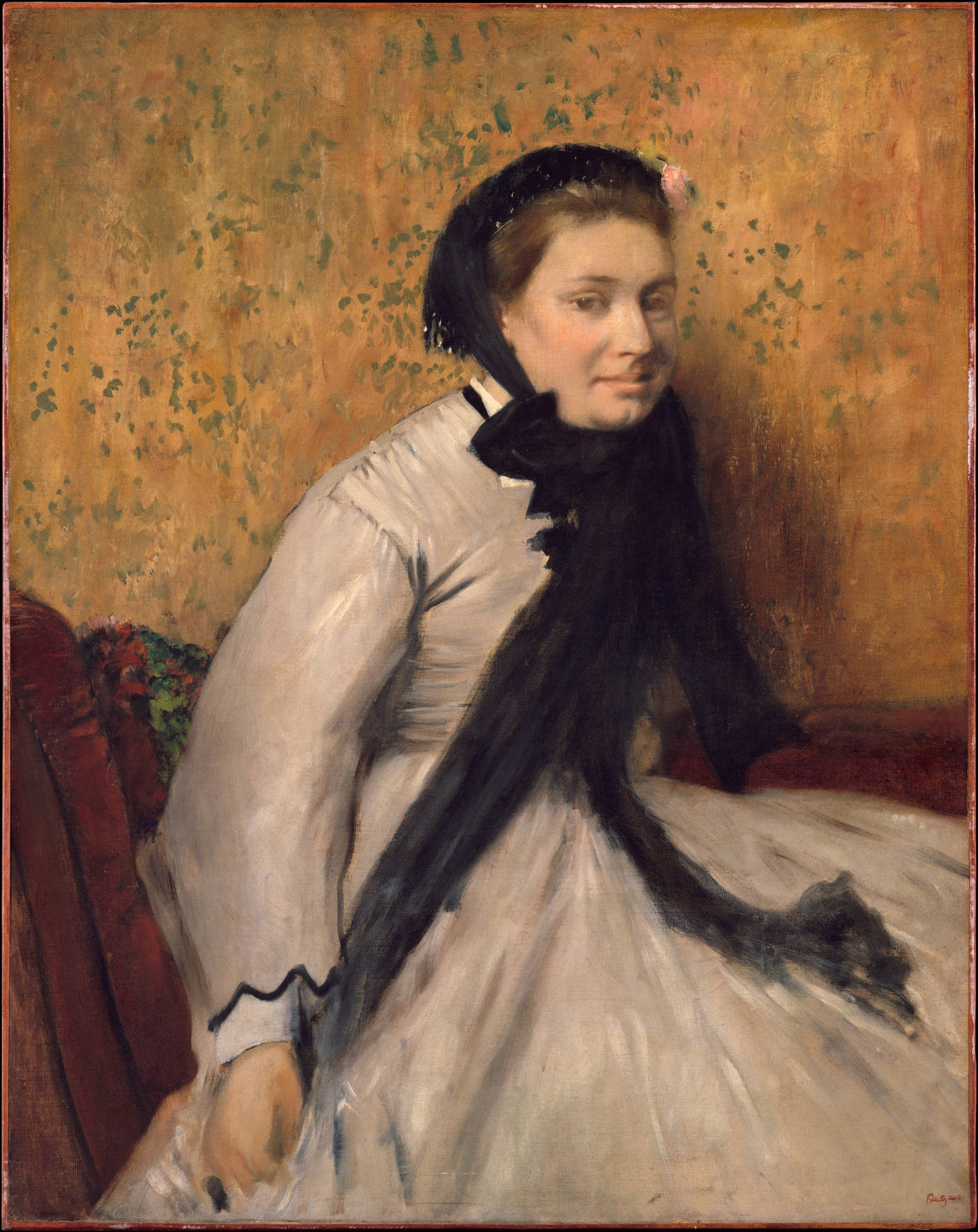 Edgar Degas Lady In Gray In 1865