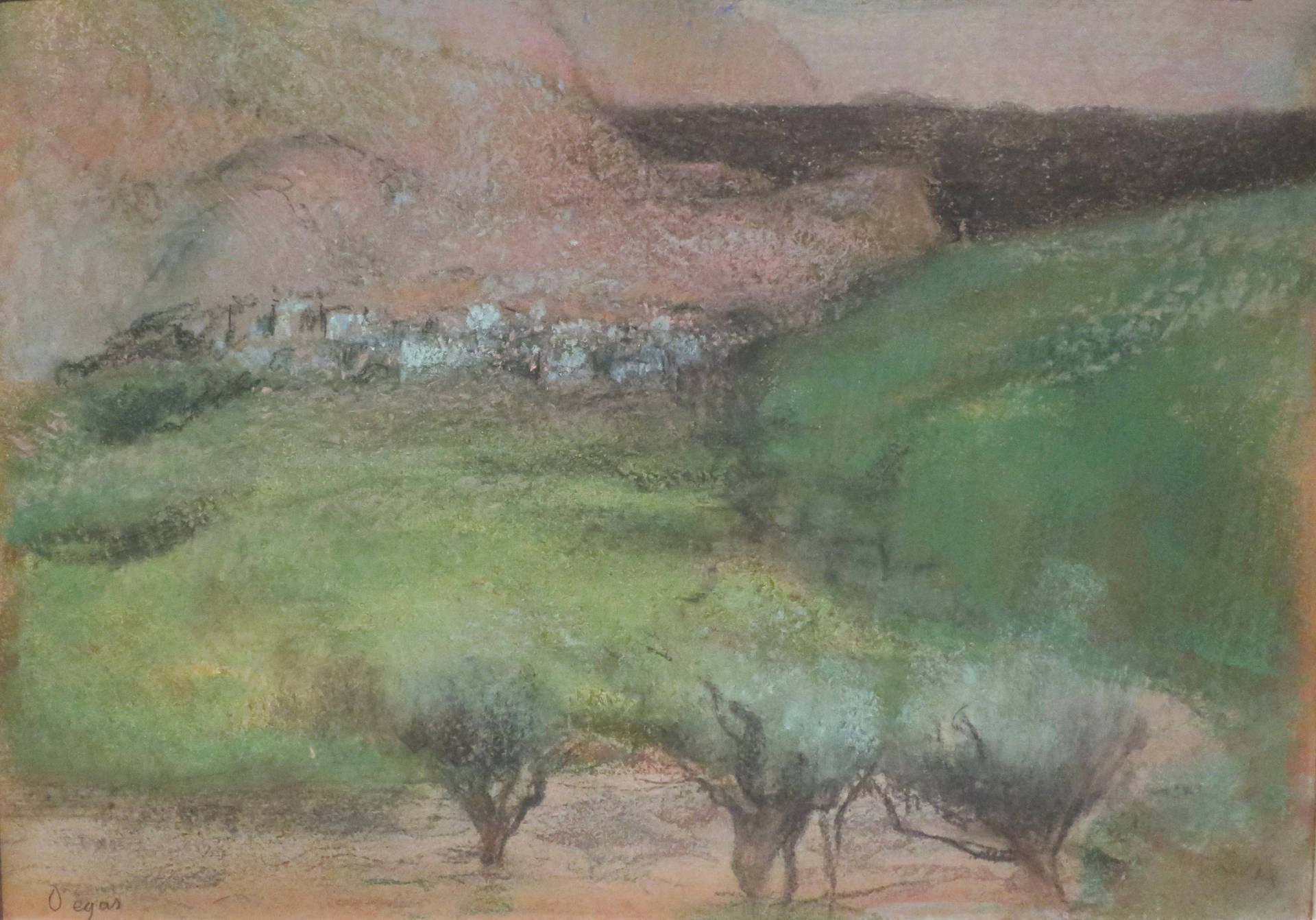 Edgar Degas Landscape Painting Background