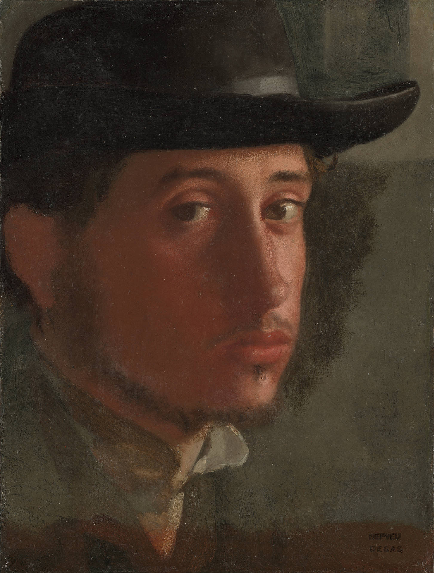 Edgar Degas Self Portrait Background