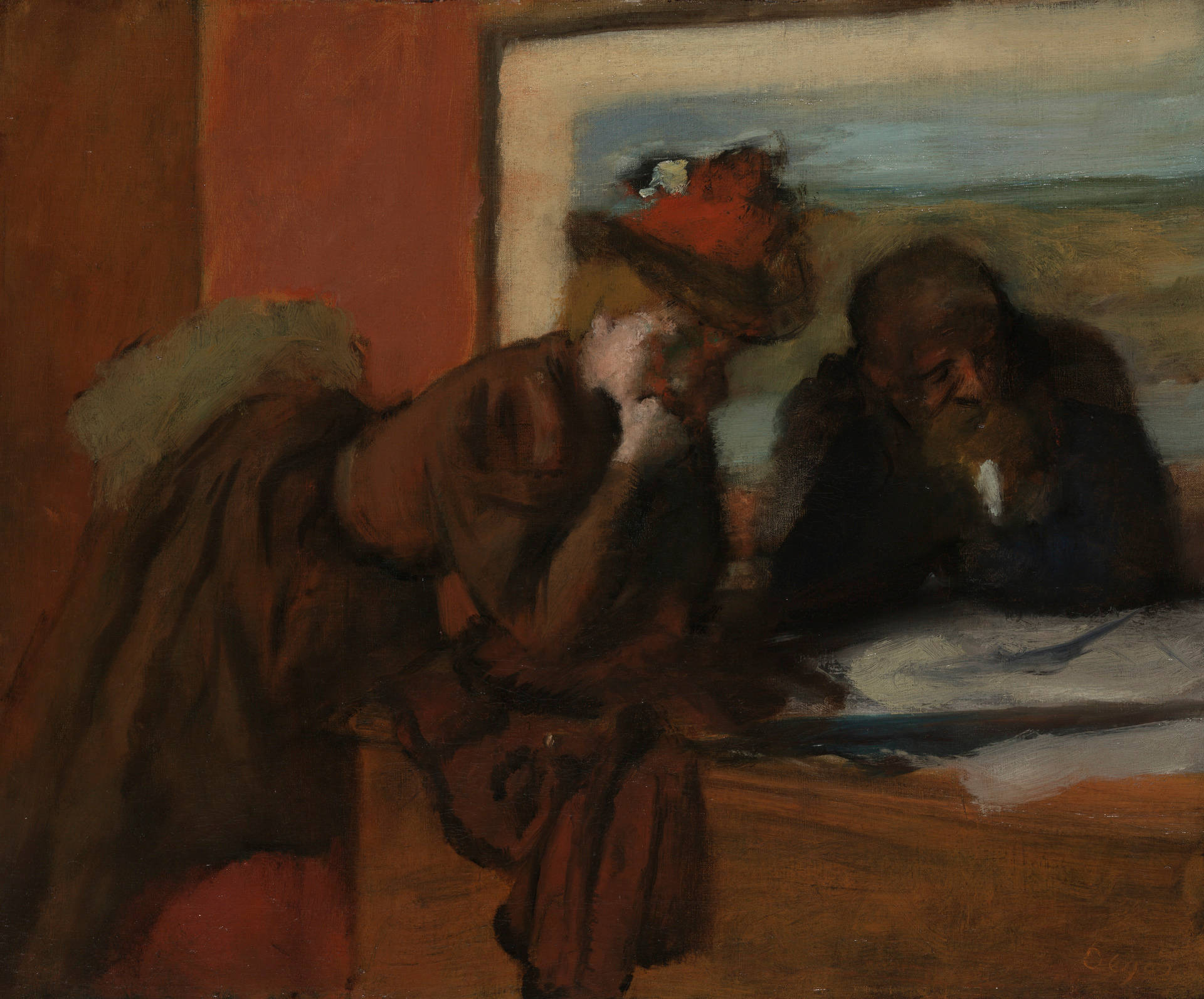 Edgar Degas The Conversation Oil Canvas