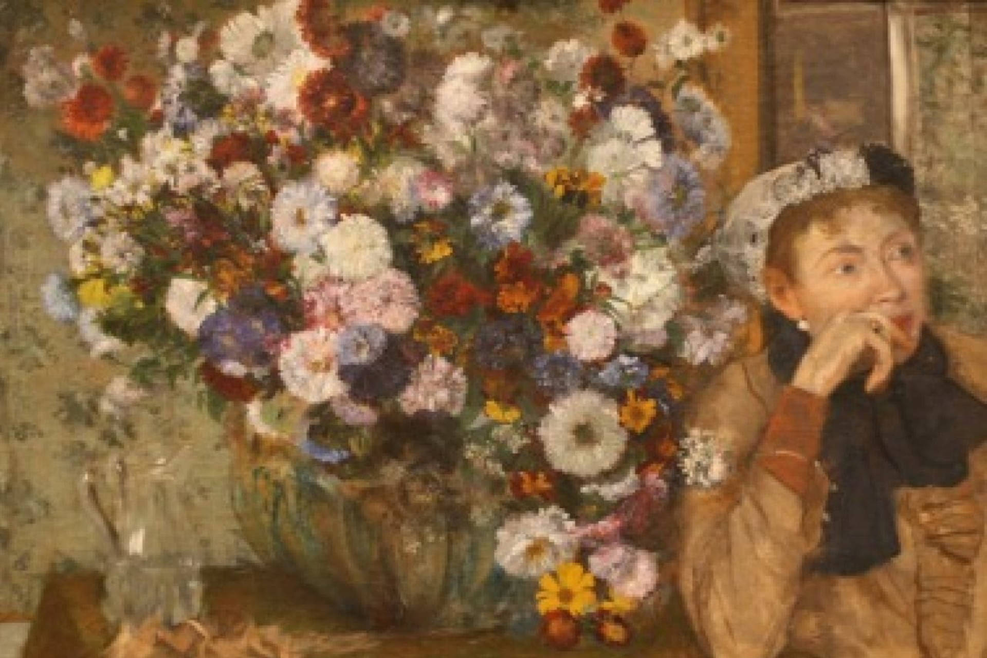 Edgar Degas Woman Beside The Vase