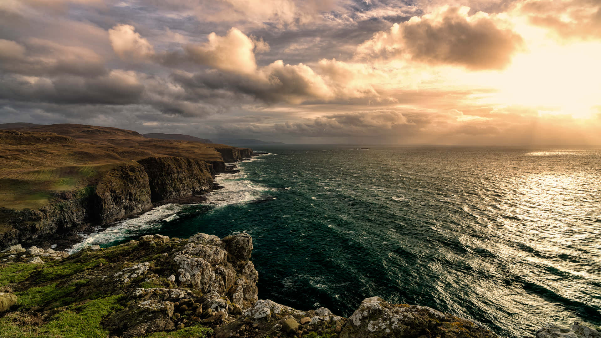 Edge Cliff Coast Background