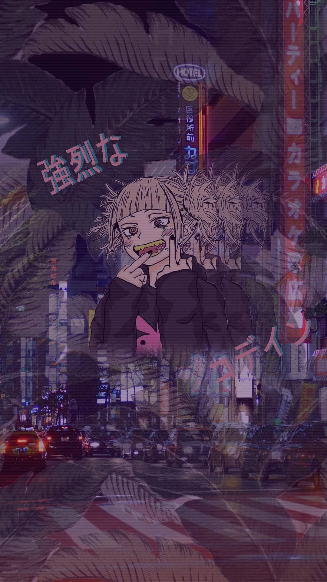 Edgy Anime Girl Himiko Toga Background