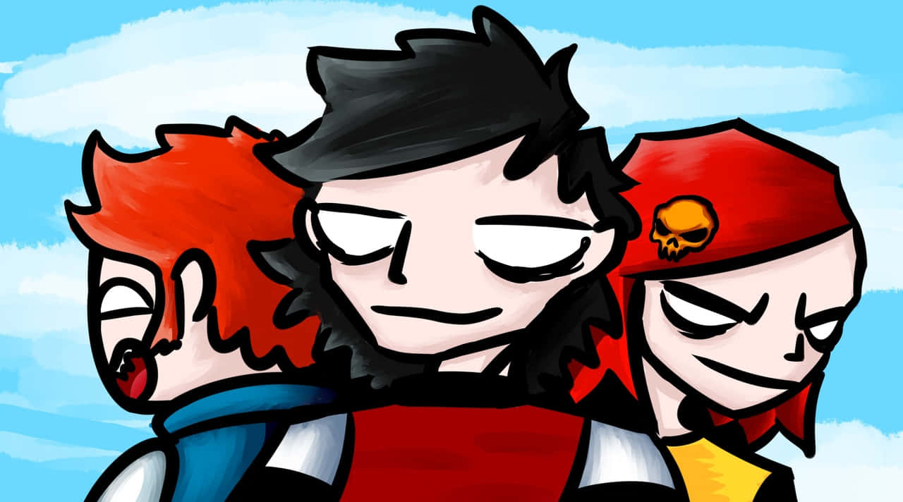 Edgy Freds Head Art Background