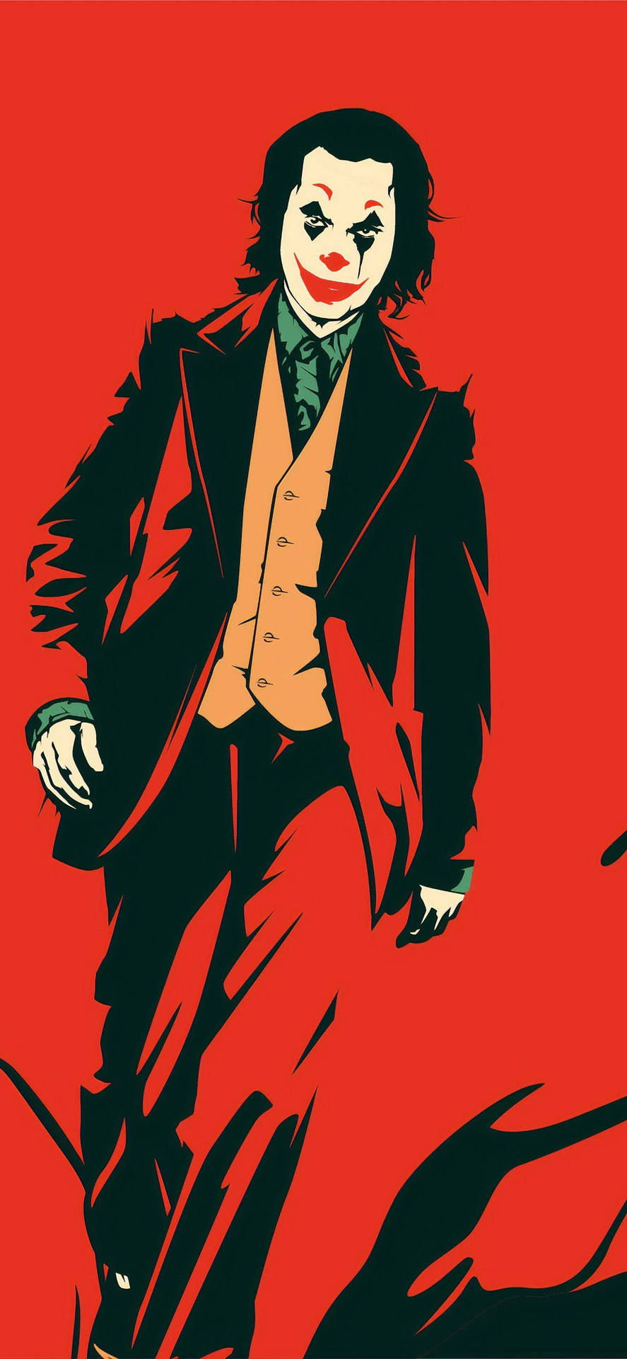 Edgy Red Joker Wallpaper For Iphone