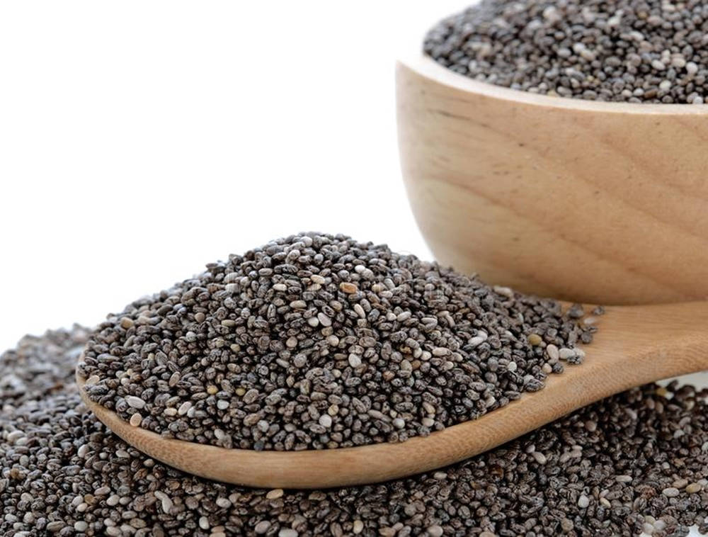 Edible Salvia Hispanica Chia Seeds Background