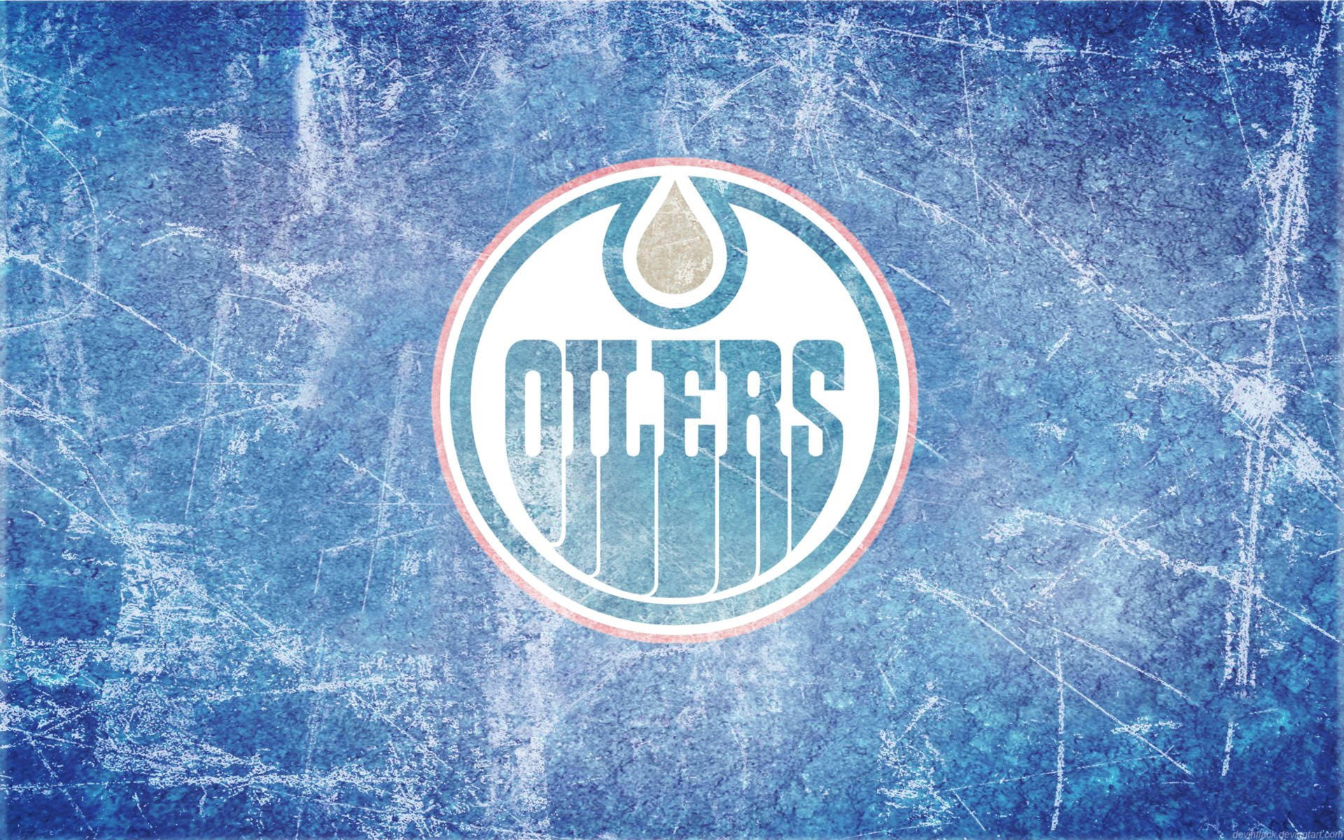 Edmonton Oilers Blue Ice Art Background