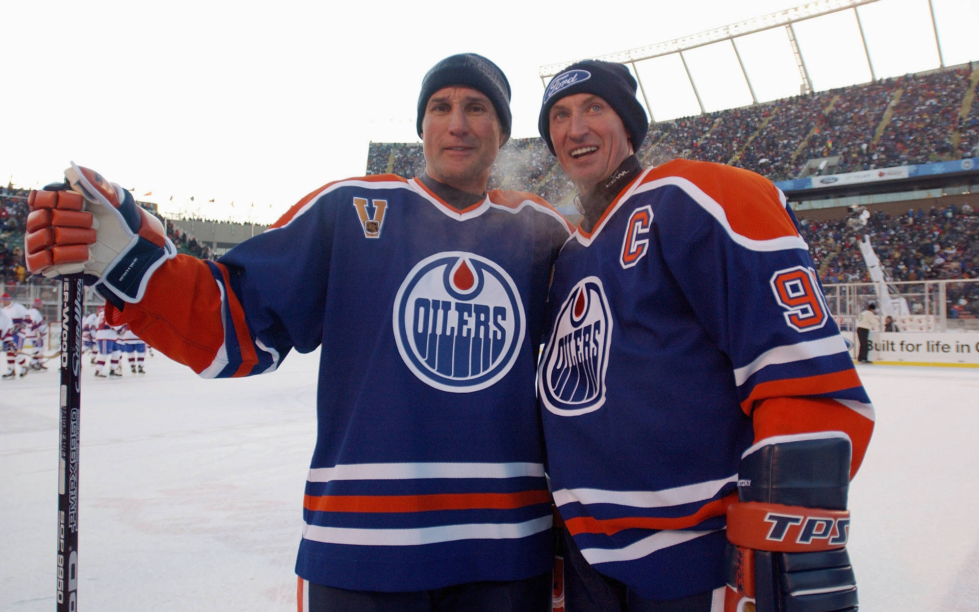 Edmonton Oilers Coffey And Gretzky Background