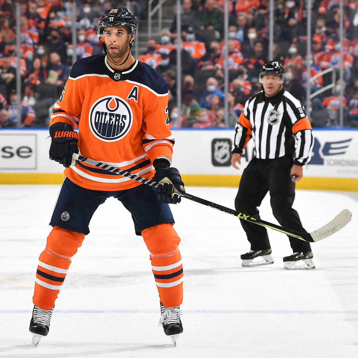 Edmonton Oilers Defenseman Darnell Nurse During 2019 Nhl Action Background