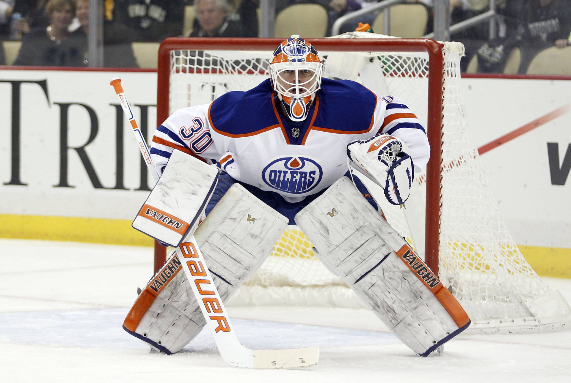 Edmonton Oilers Goaltender 30 Scrivens Background