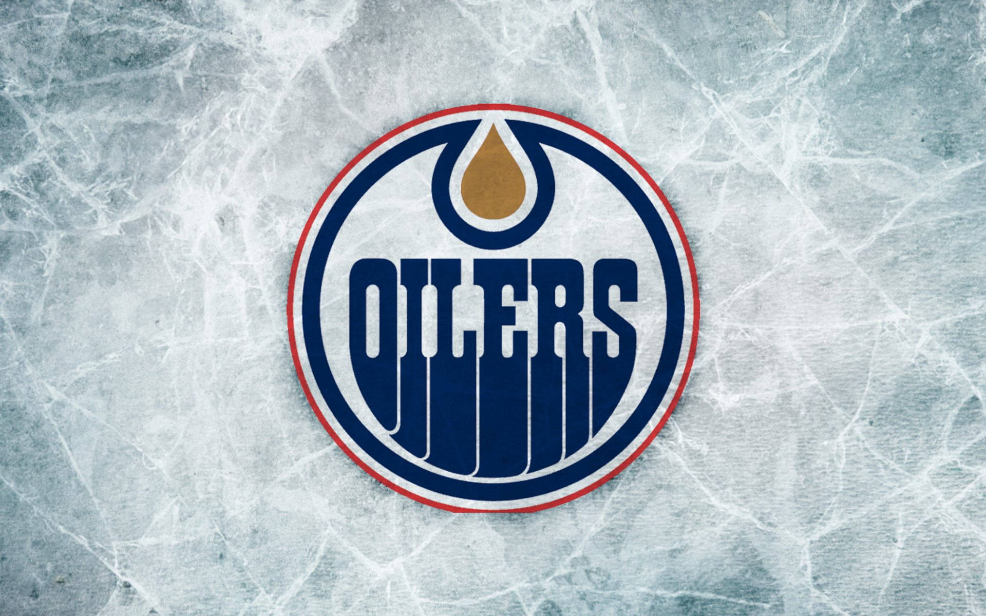 Edmonton Oilers Ice Logo Background