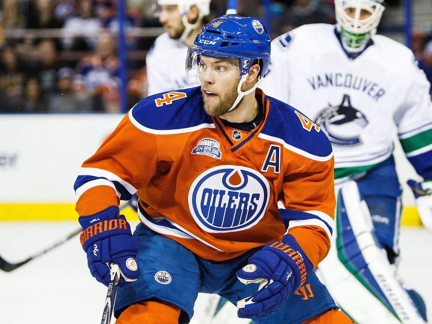 Edmonton Oilers Left Winger Taylor Hall Background