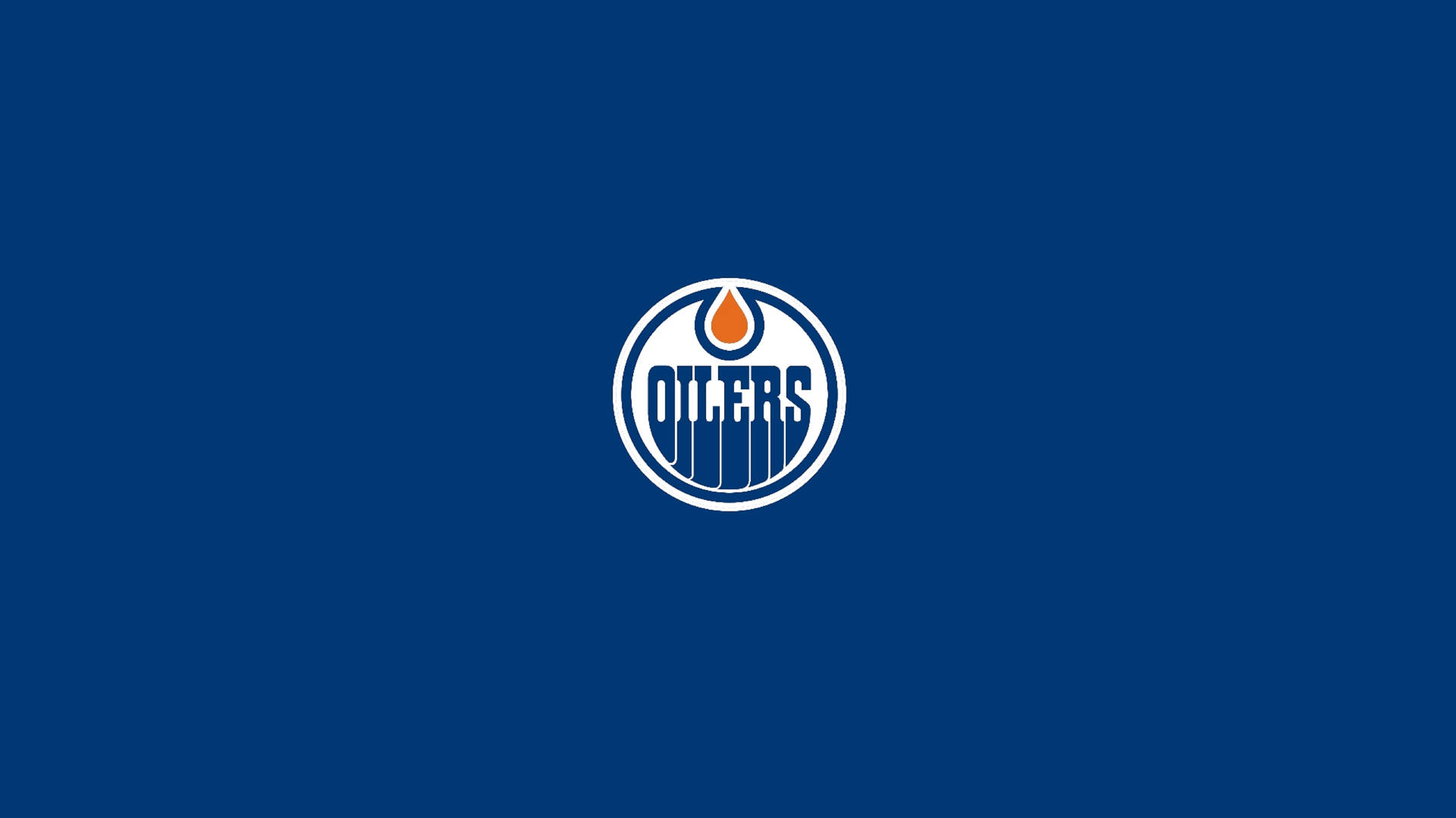 Edmonton Oilers Minimal Blue Logo Background