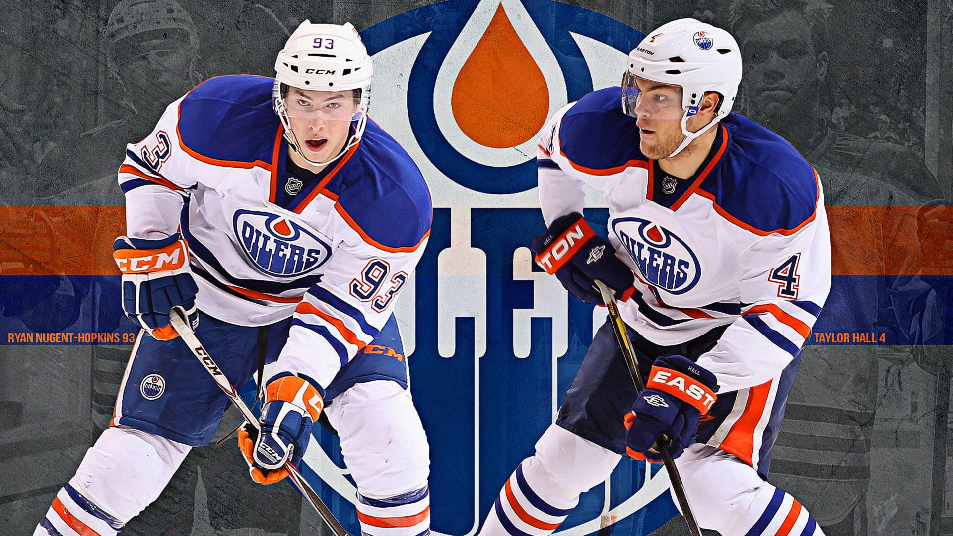 Edmonton Oilers Nhl Nugent And Hall Background