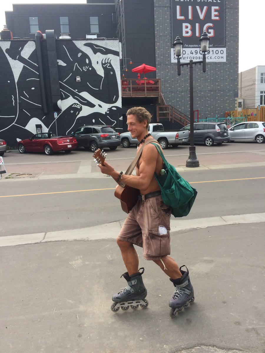 Edmonton Rollerblading Guitar Guy