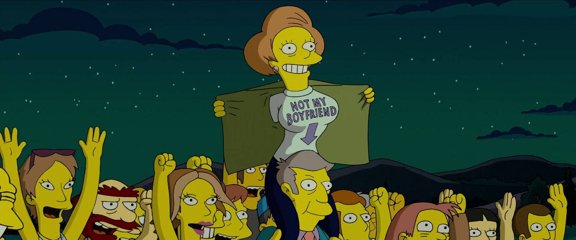 Edna Krabappel From The Simpsons Movie Background