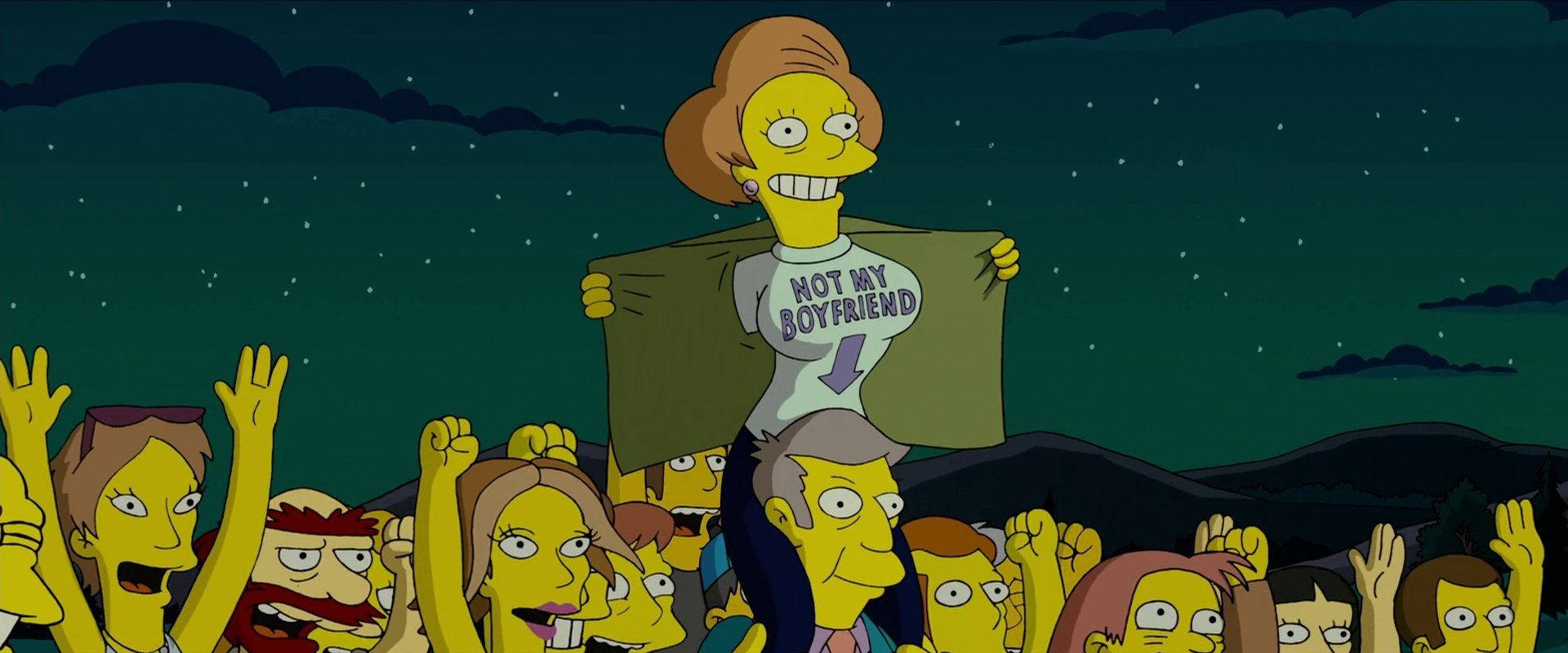 Edna Krabappel Simpsons Movie Background
