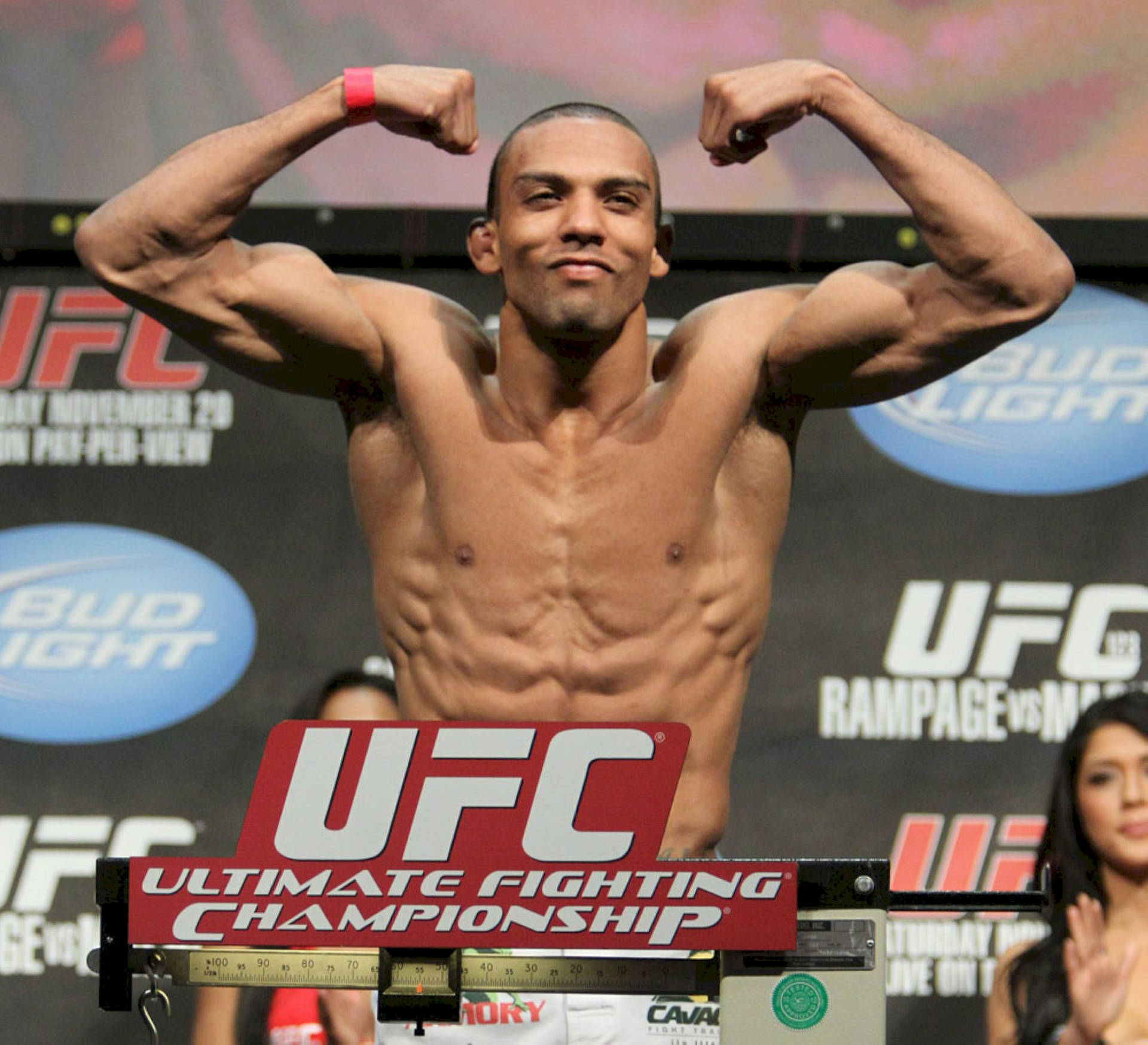 Edson Barboza And Ufc Logo Background