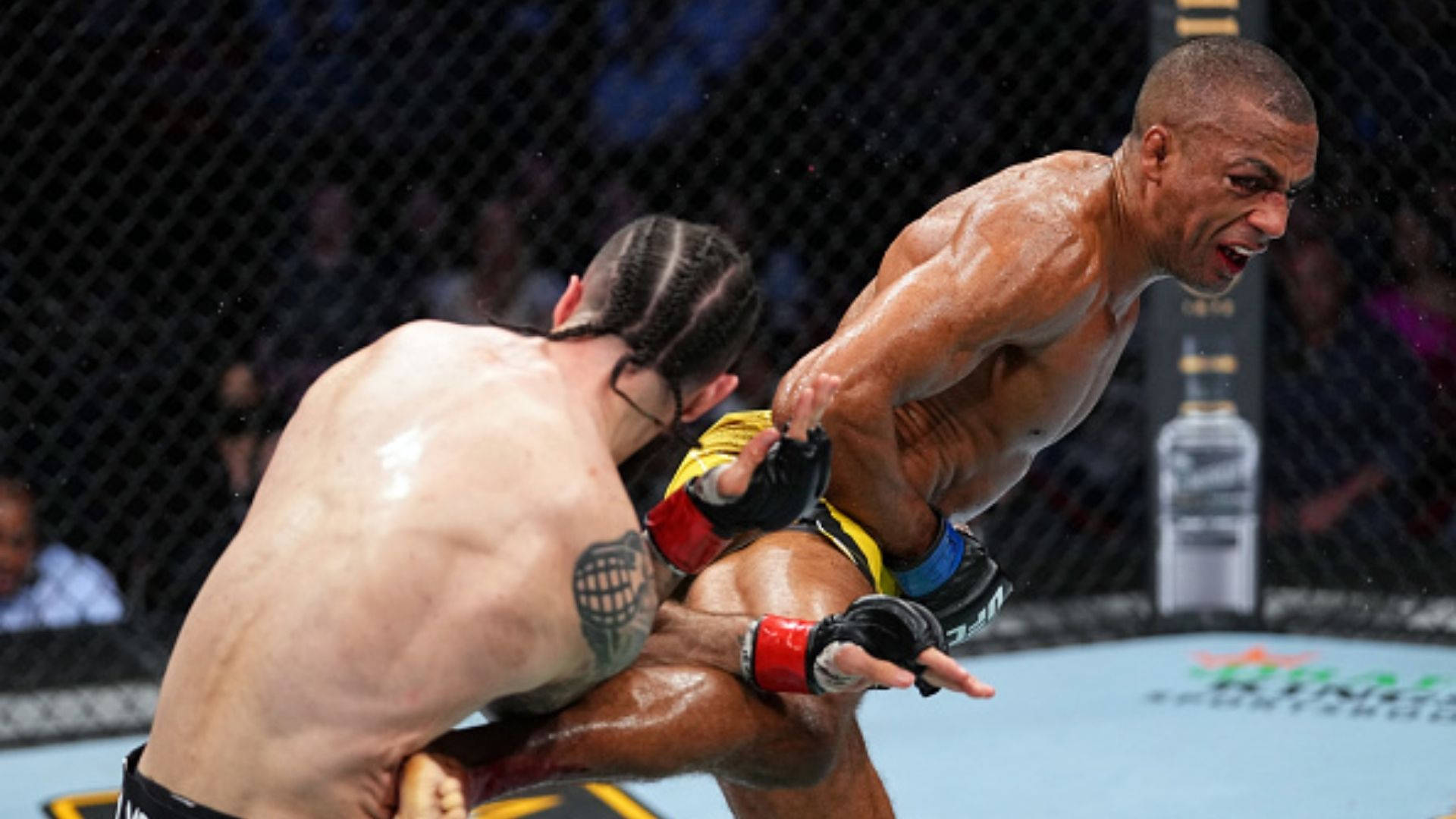 Edson Barboza During Intense Fight Background