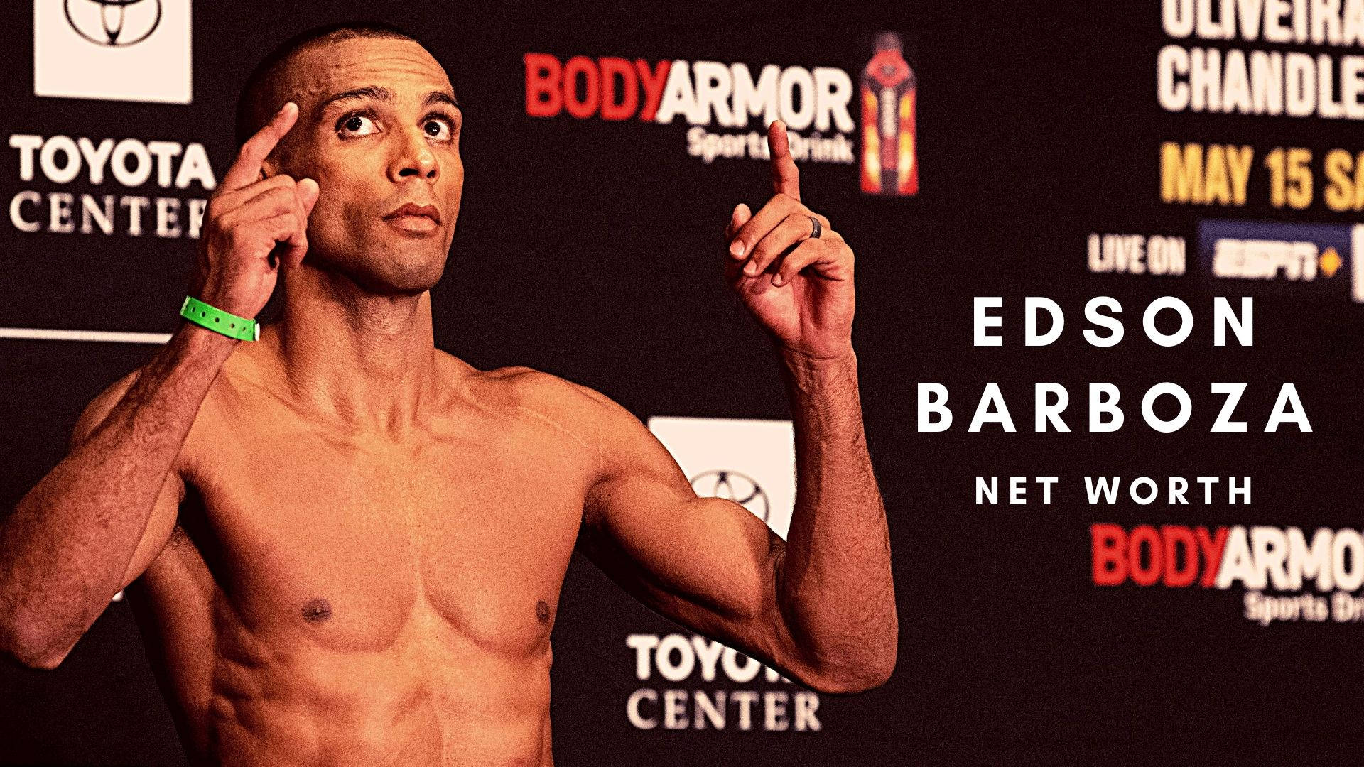 Edson Barboza Pointing With Both Hands Background