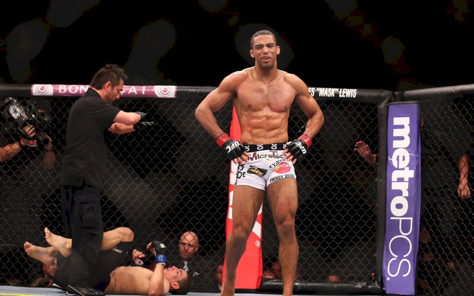 Edson Barboza Standing In The Ring Background