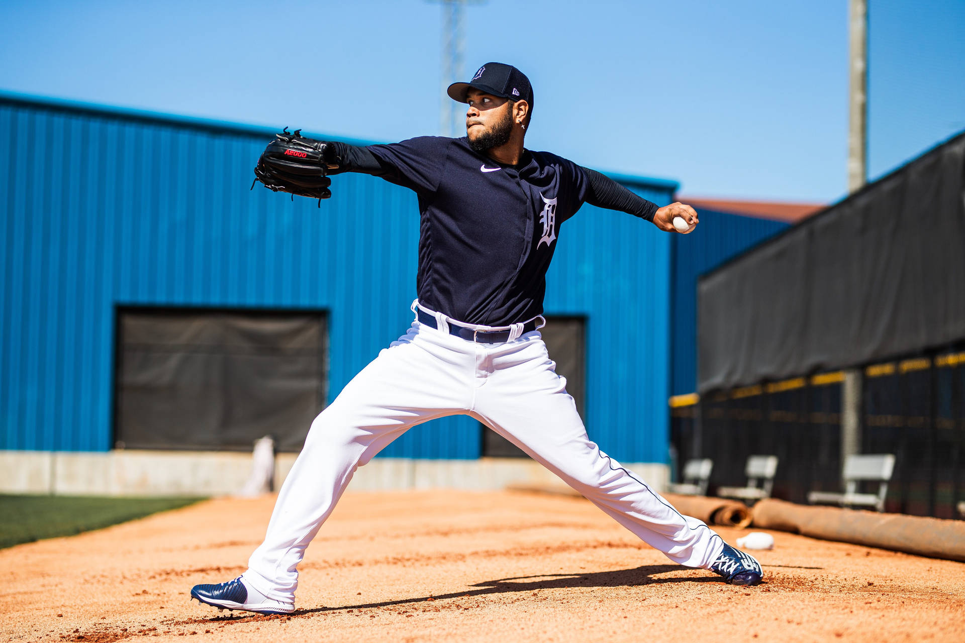 Eduardo Rodriguez Blue And White Background