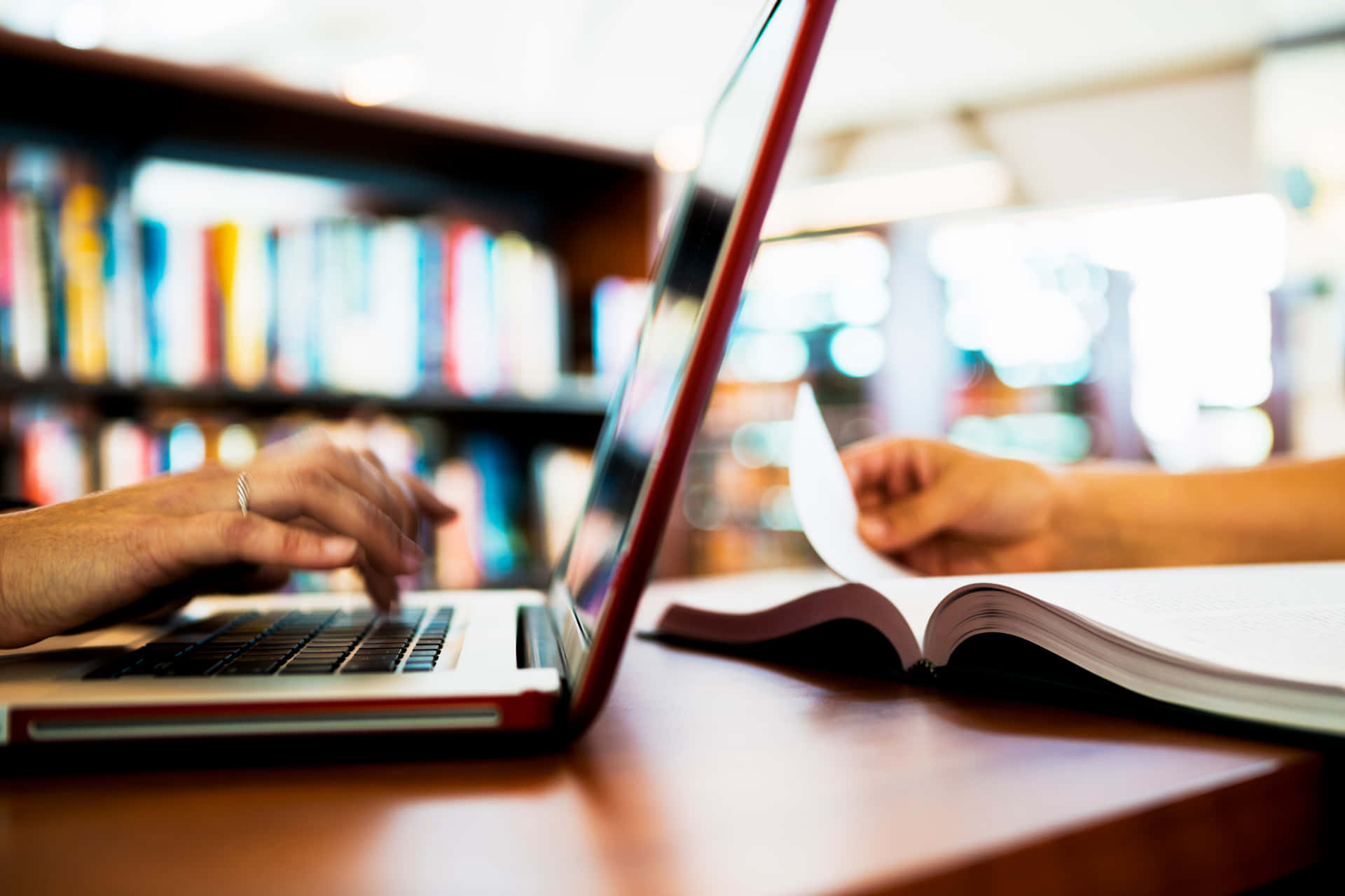 Educated Students In Library Background