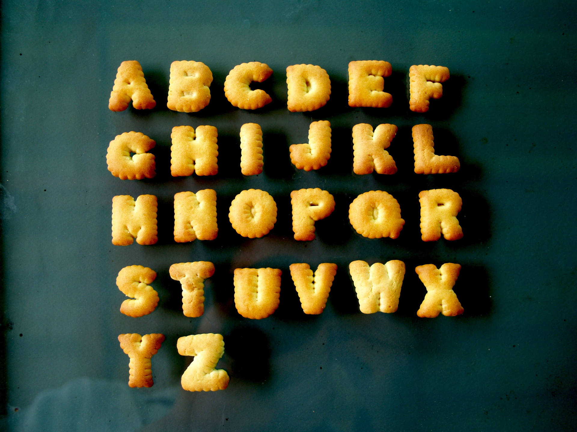 Educational Abc Alphabets Made From Crackers