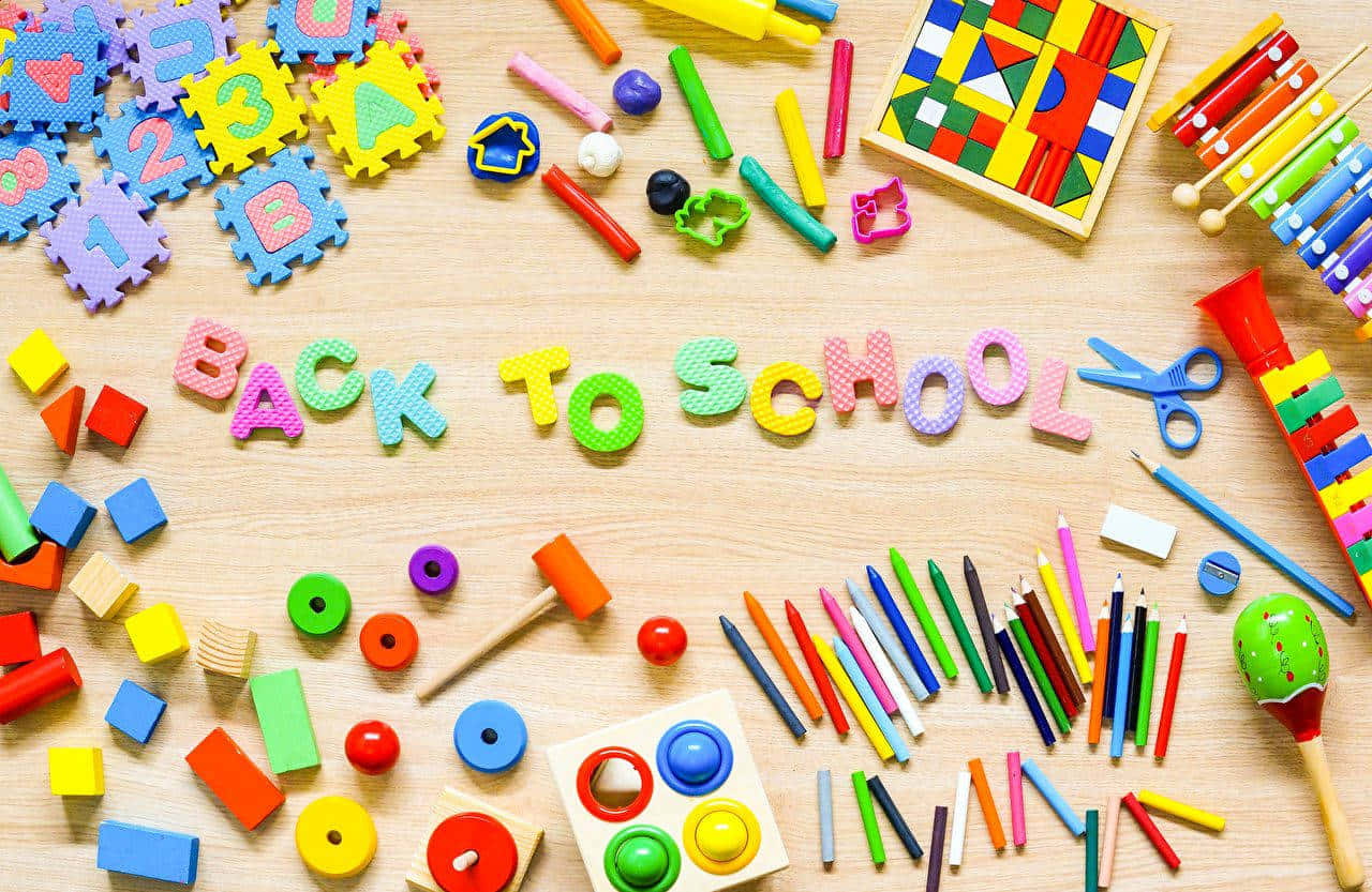 Educational Toysand Backto School Concept Background