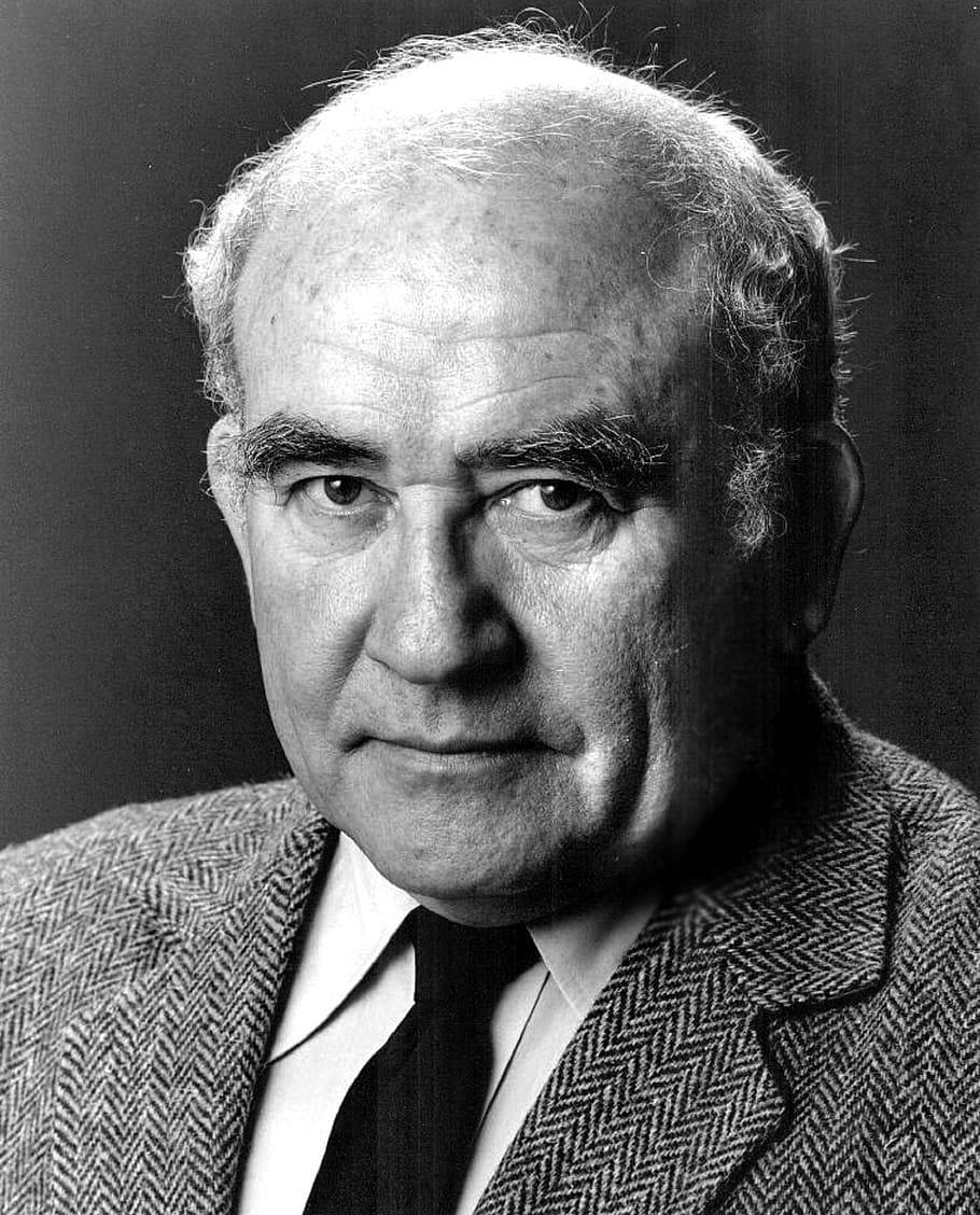 Edward Asner Black And White Head Shot Background