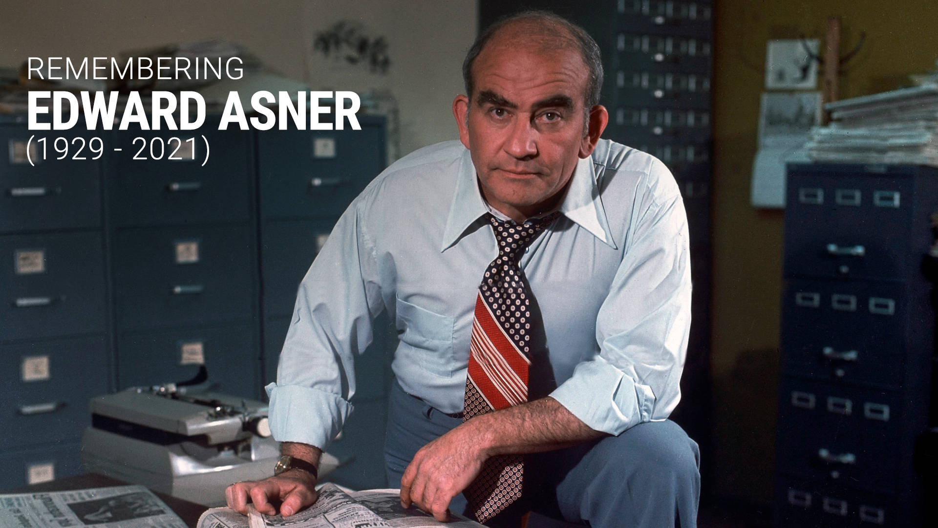 Edward Asner Memorial Poster Background