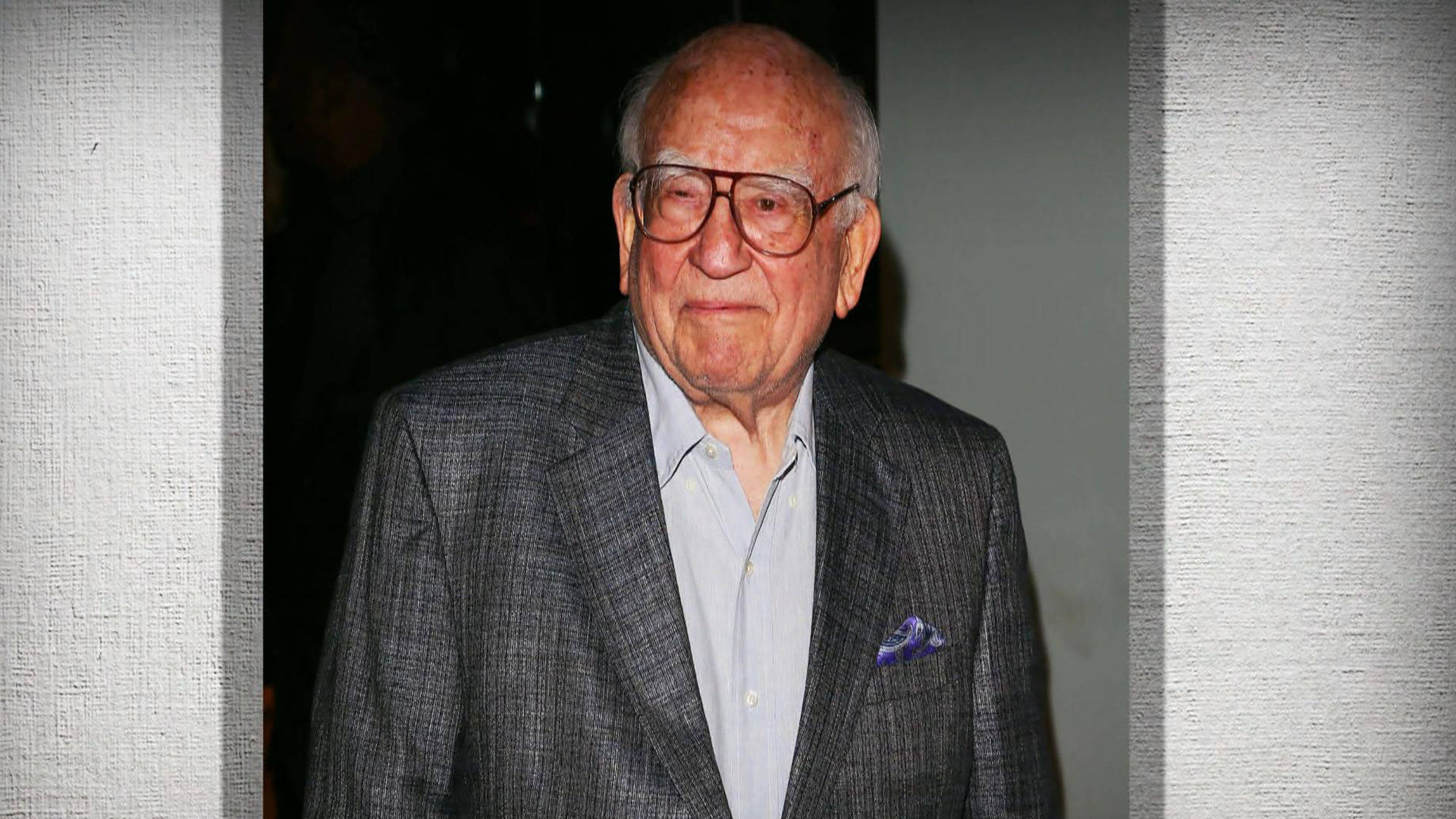 Edward Asner With Glasses Background