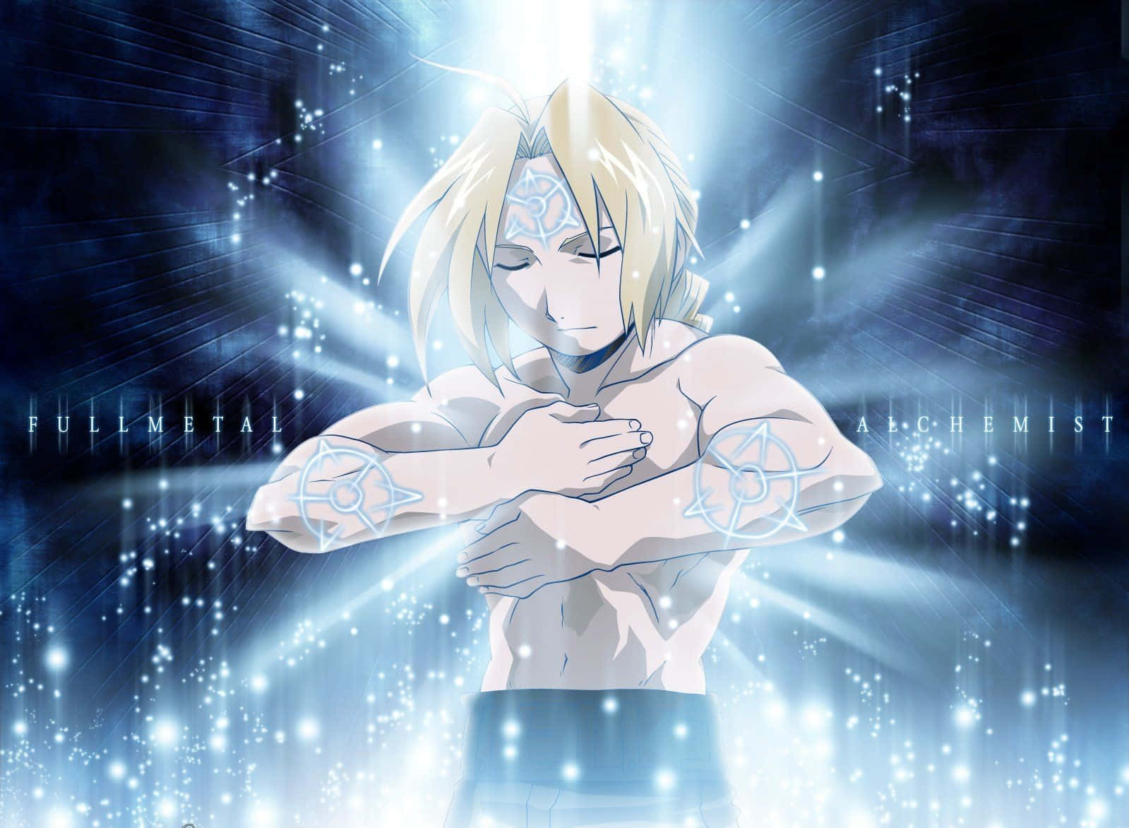 Edward Elric Deep In Thought Background