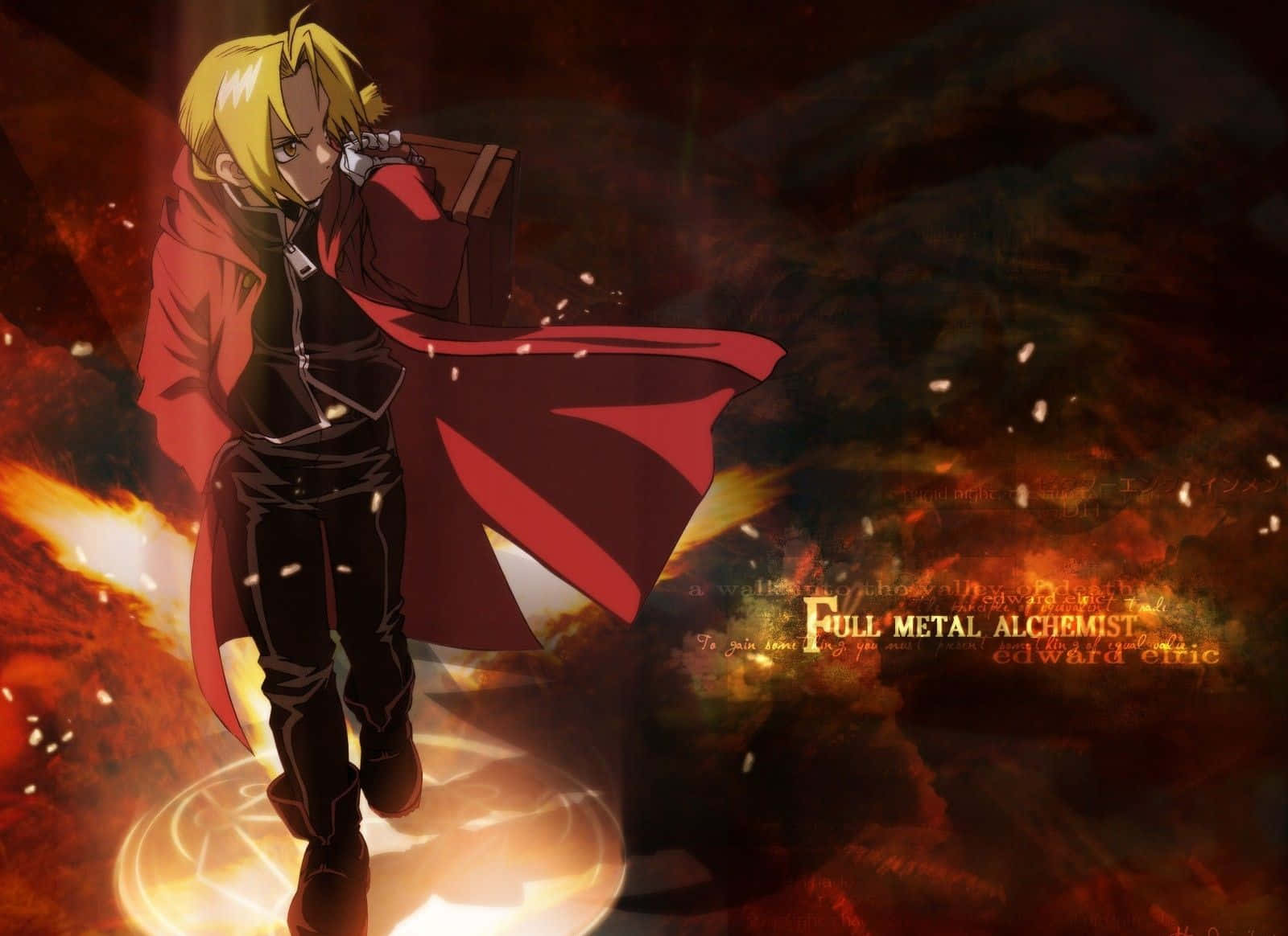 Edward Elric In Action - Fullmetal Alchemist Background